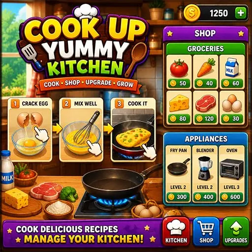 Cook Up Yummy Kitchen Simulation Game Unity Template