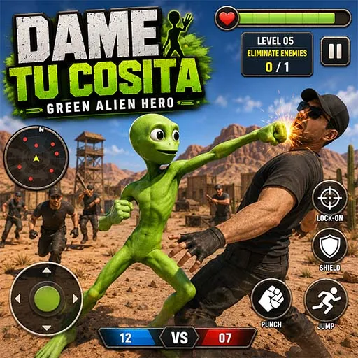 Dame Tu Cosita Green Alien Hero Action Game Unity Source Code