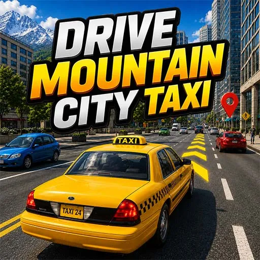 Drive Mountain City Taxi Simulator Game Unity Template