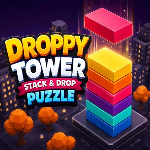 Droppy Tower Stack and Drop Puzzle Game Unity Template